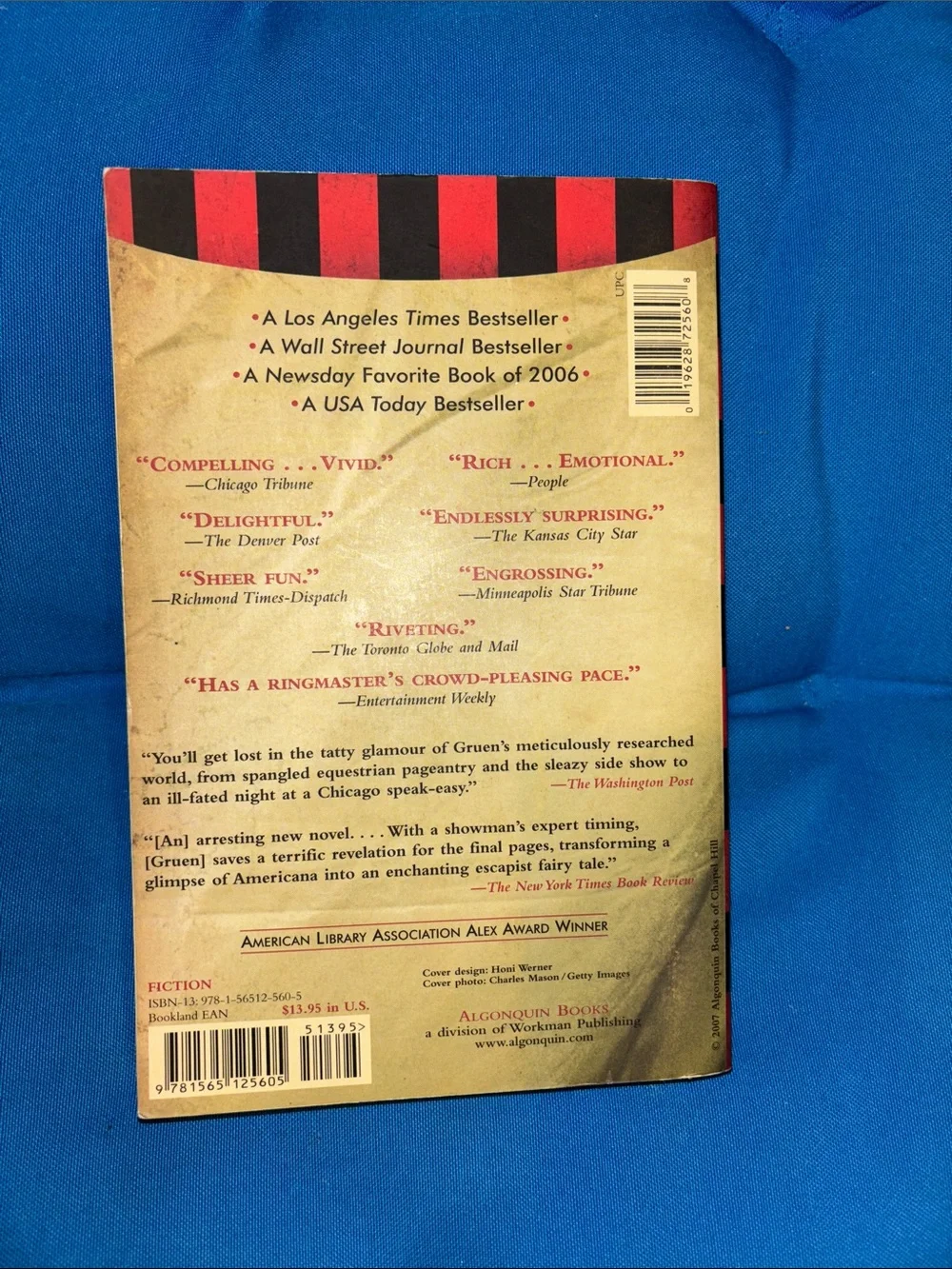 Water For Elephants By Sara Gruen A Novel The New York Times Bestseller NWOTS